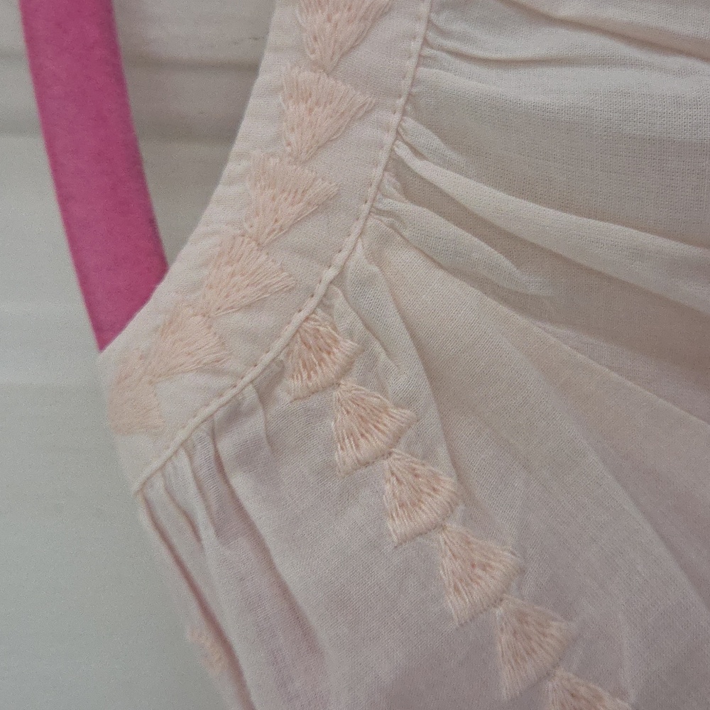 J. Jill Pale Blush Embroidered Button-Front Peasant Blouse - Picture 10 of 10